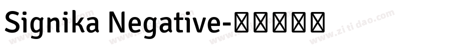 Signika Negative字体转换